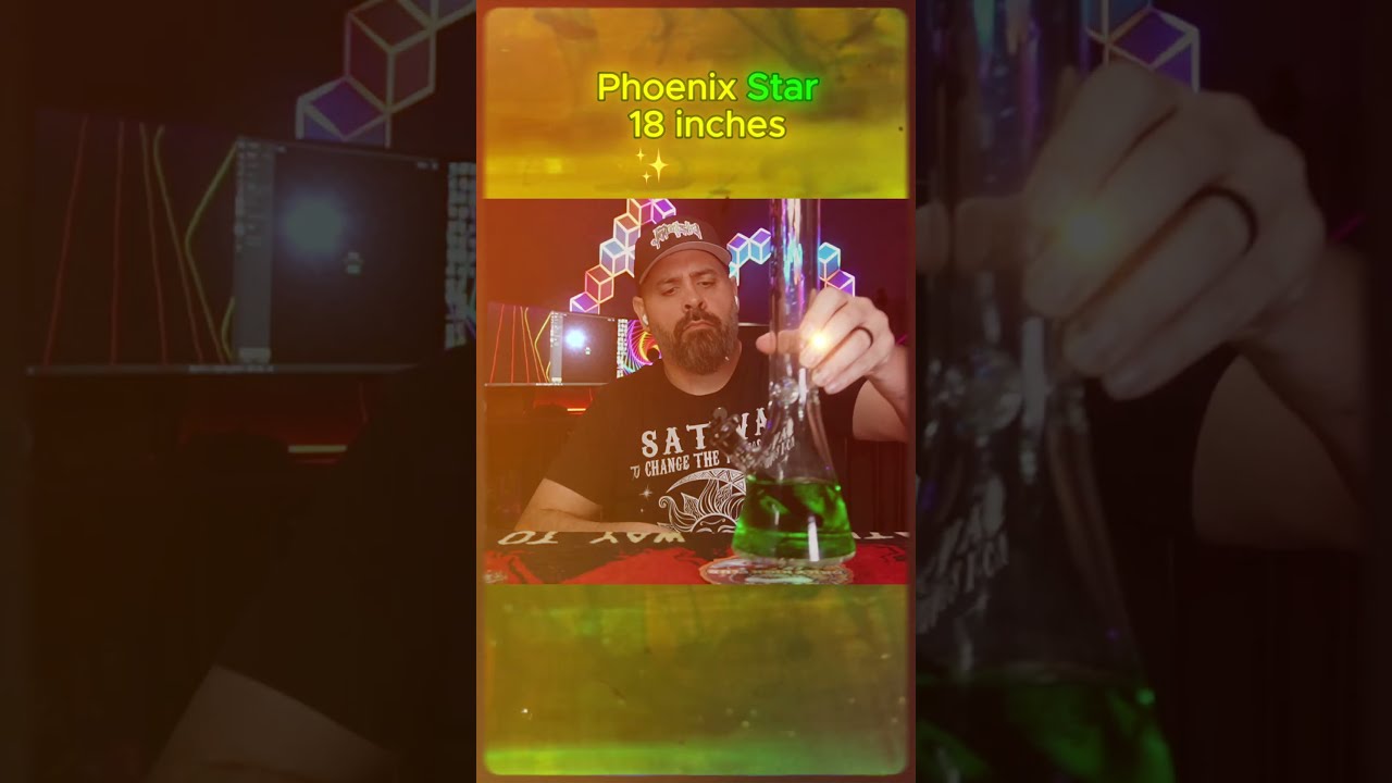 💥Phoenix Star 18in  Beaker Bong Smoke Sesh✨ #viralreels #viralshort #viralvideos #smokeweedeveryday