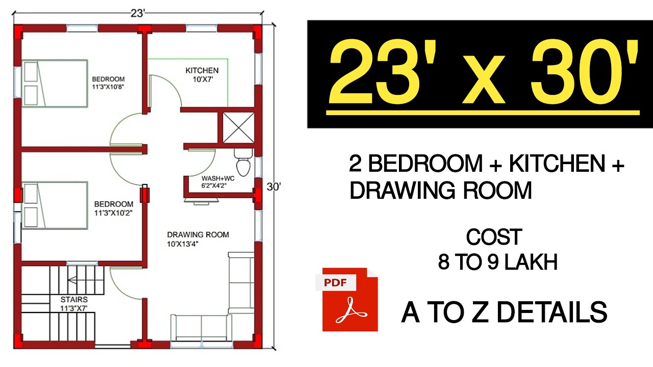 23 X 30 HOUSE PLAN | 23 BY 30 GHAR KA NAKSHA | 23X30 HOUSE DESIGN | ENGINEER GOURAV | HINDI