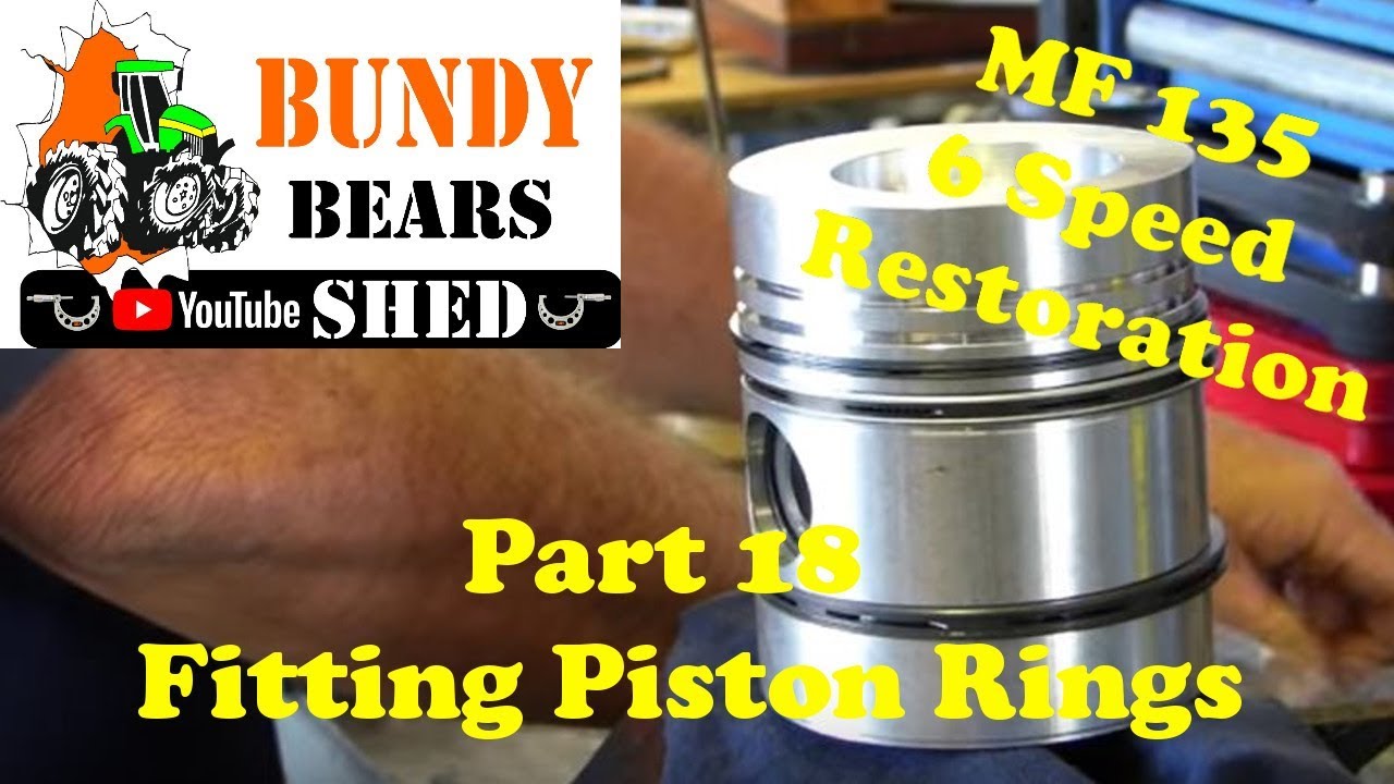 MF135 Restoration #18 Fitting Piston Rings to a Piston