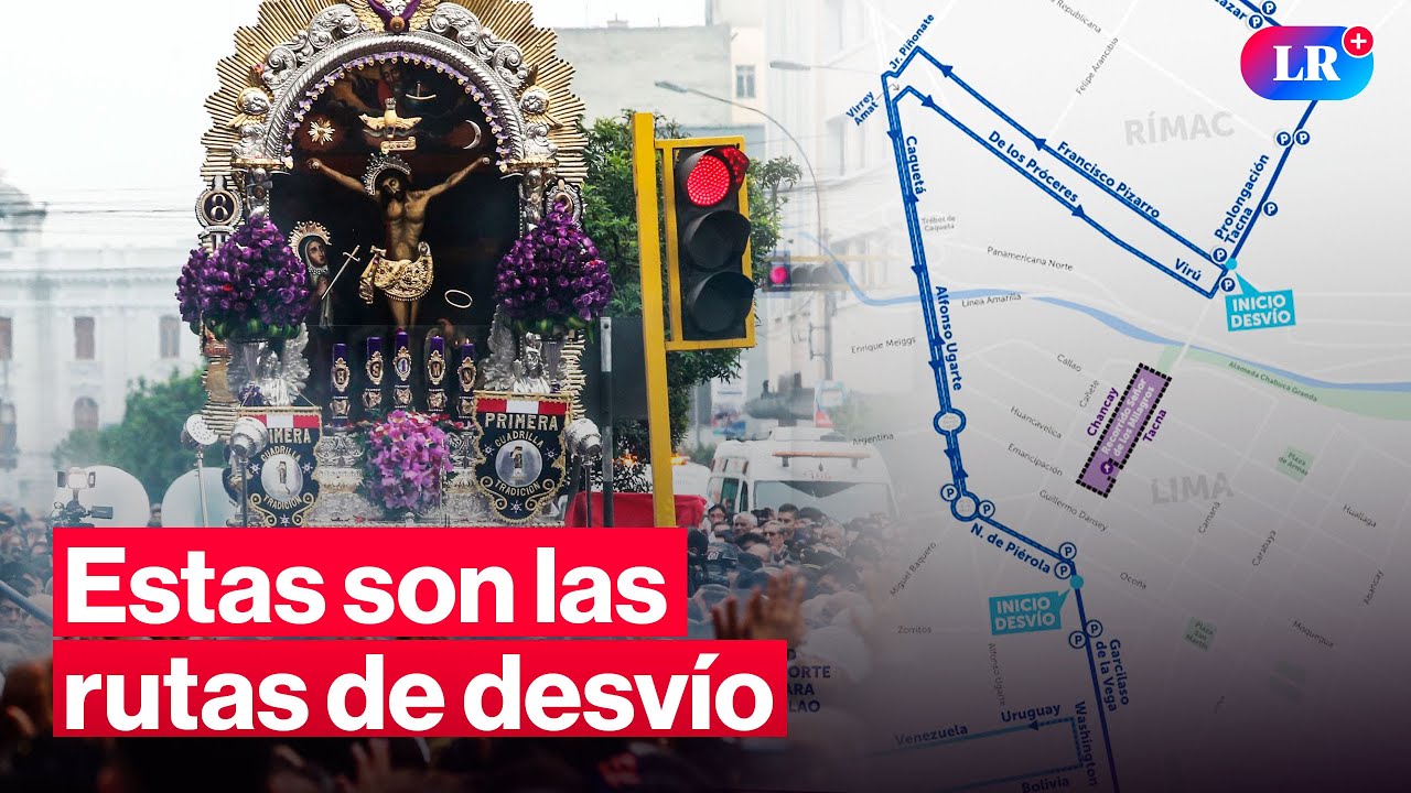 ¡ATENCIÓN! Conoce los desvíos por la procesión Señor de los Milagros 2025 #LR