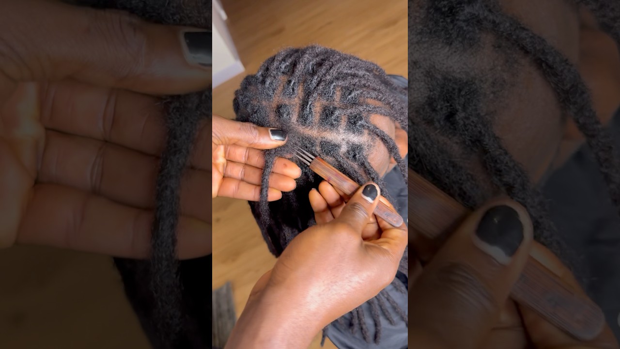 Easy Way To Add Locs Extensions On A Short Hair (part1) #locpalace #hairstyle  #haircare #trending