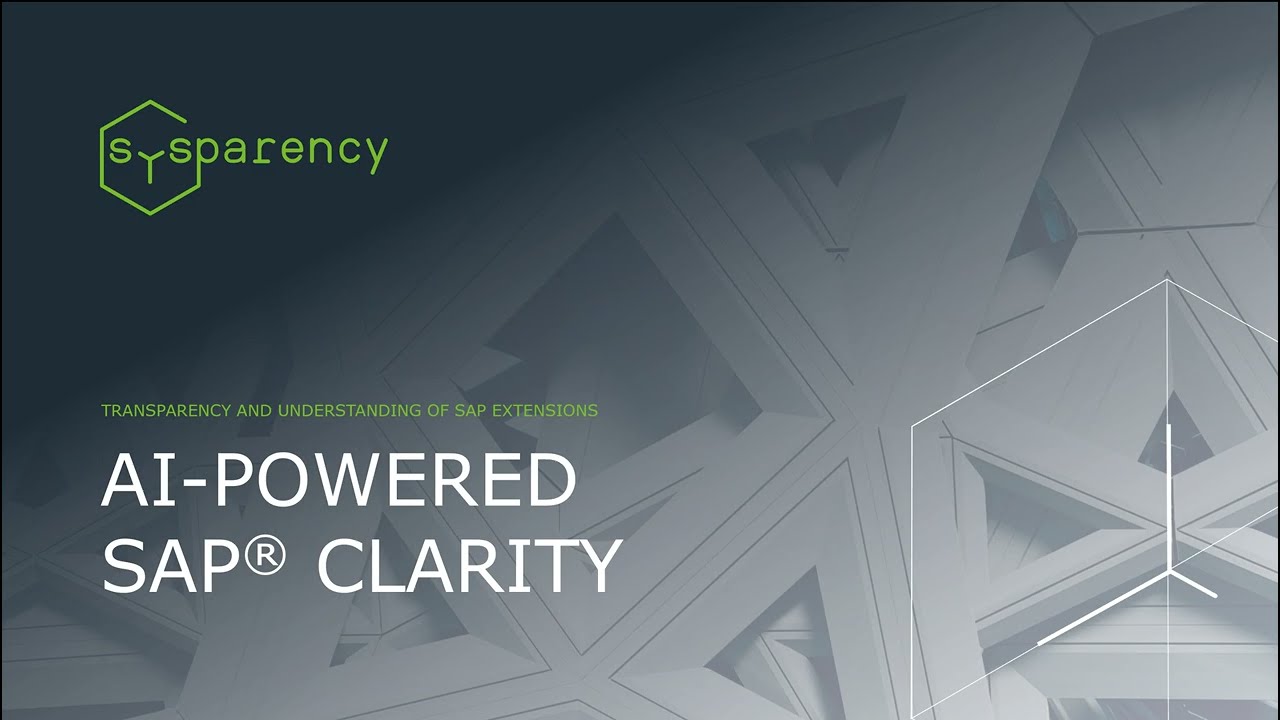 SYSPARENCY - The world's #1 AI-based SAP® interpreter
