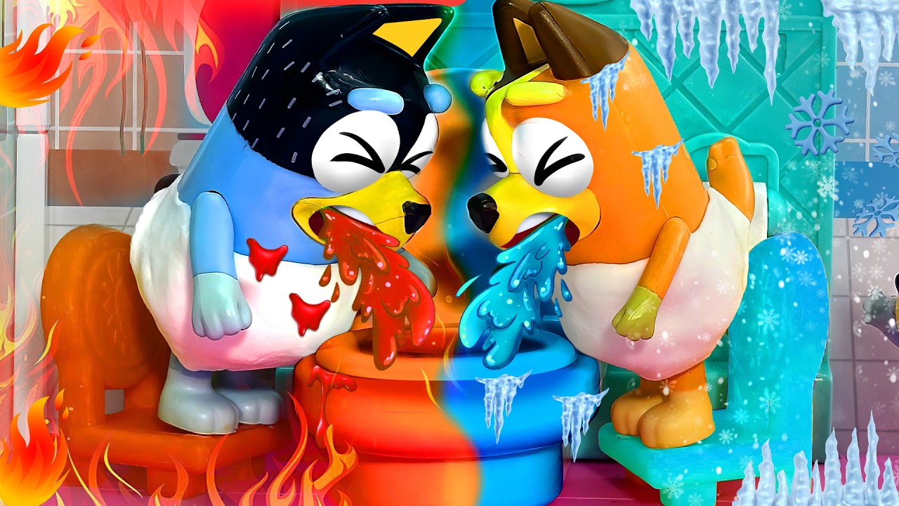 Hot and Cold: What Will Happen to Bluey and Bingo? | Lessons for Kids | Pretend Play with Toys Bluey