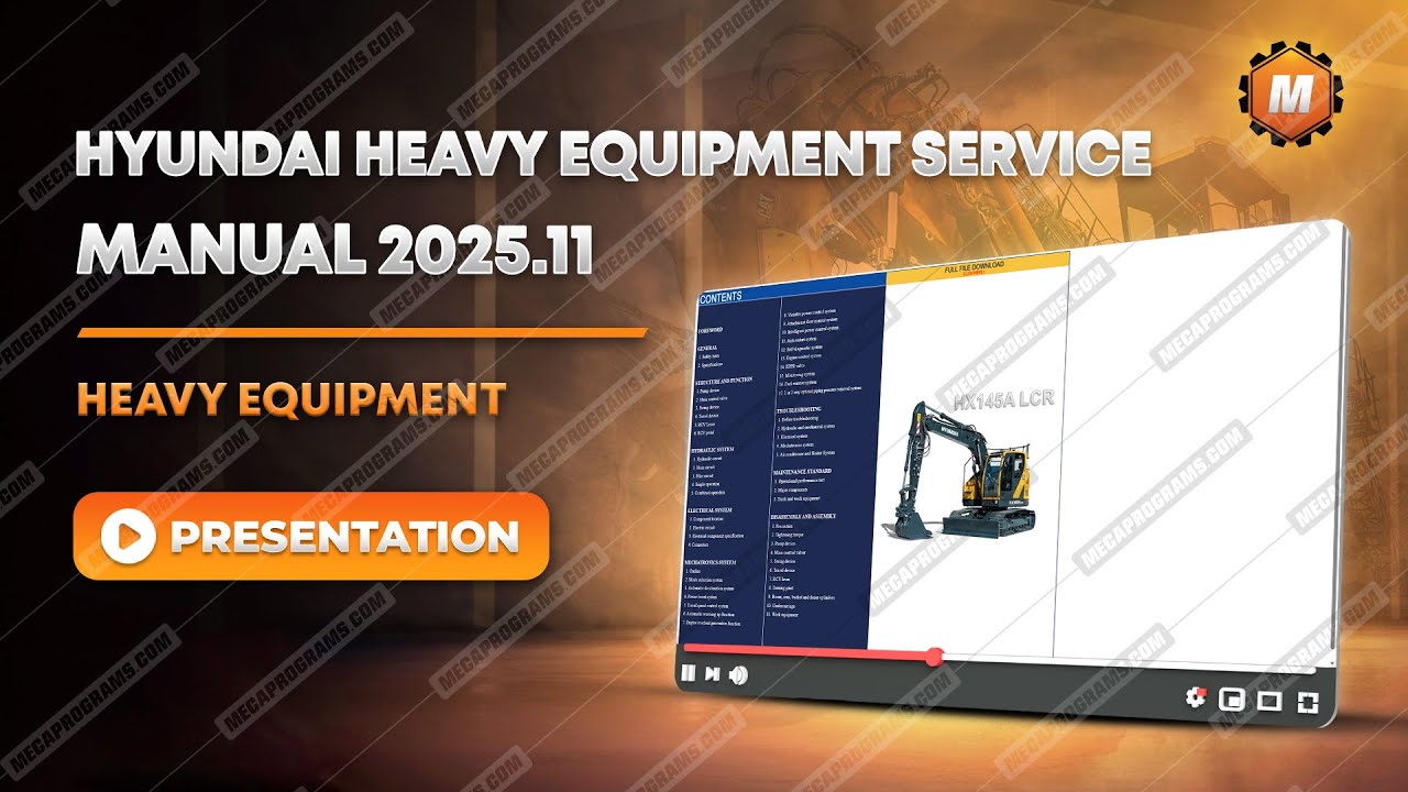 Testing New HYUNDAI HEAVY EQUIPMENT SERVICE MANUAL 2025.11