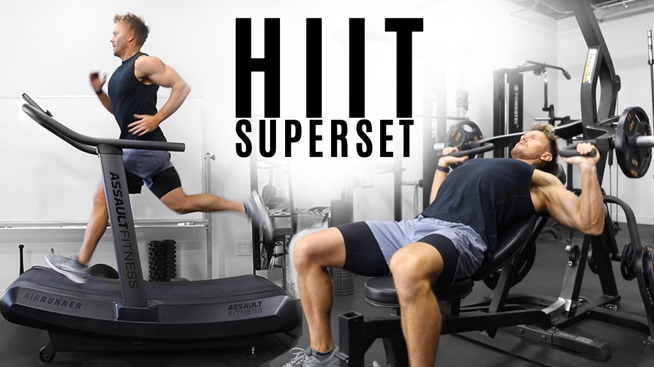 Superset HIIT Full Body Workout | 60 Sec AirRunner Sprint & 60 Sec Resistance Exercise