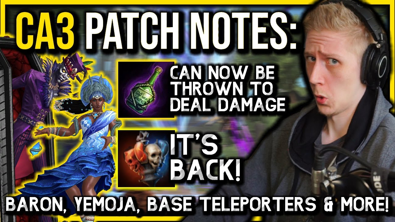 Patch CA3 Notes: Baron & Yemoja, Totem, Base TPs, S1 Mastery Badges & More! - SMITE 2