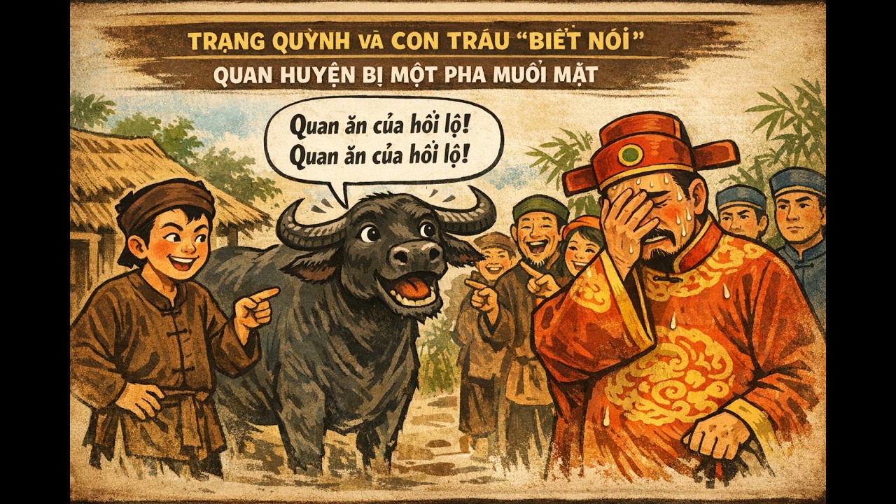 Trạng Quỳnh Và Con Trâu “Biết Nói” – Quan Huyện Bị Một Pha Muối Mặt