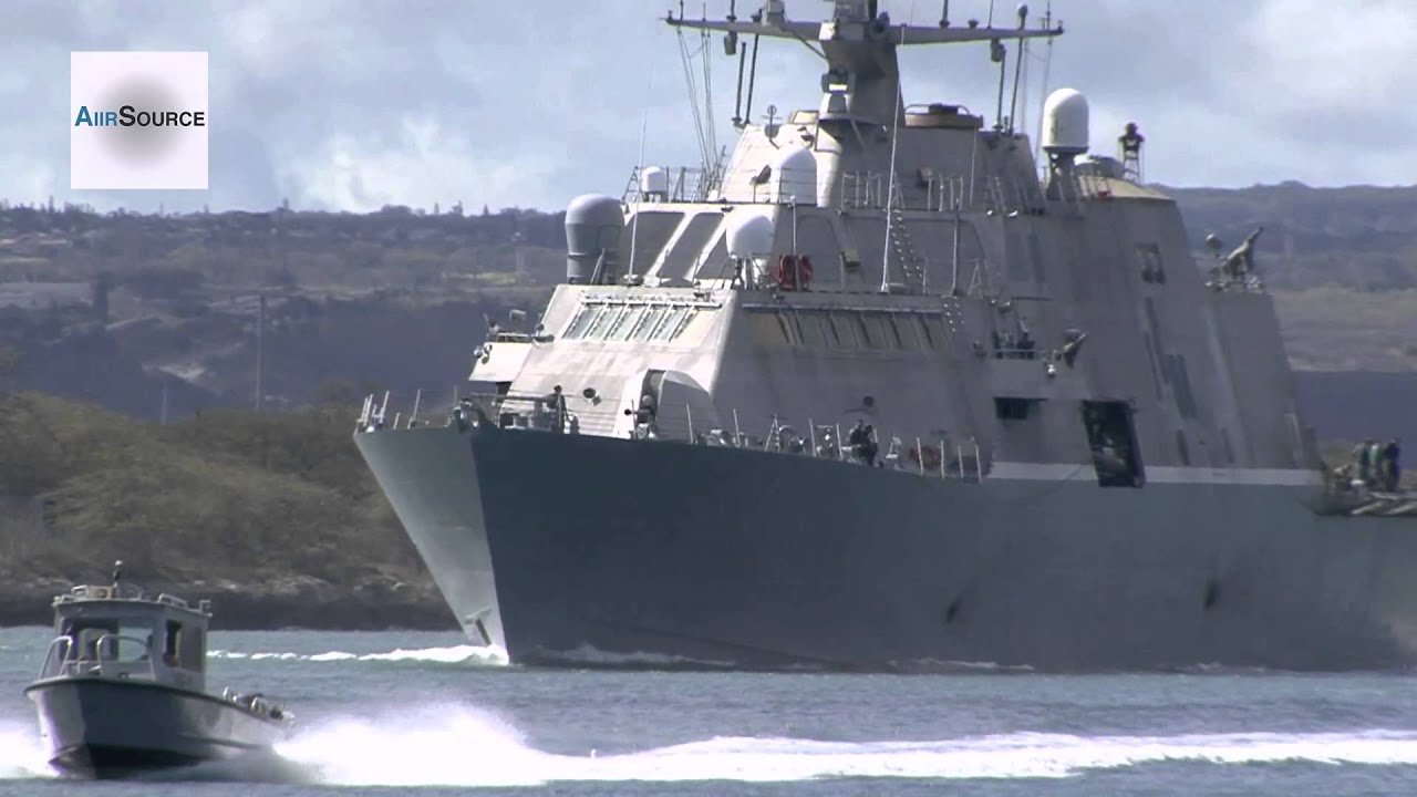 USS Freedom Littoral Combat Ship Leaving Pearl Harbor