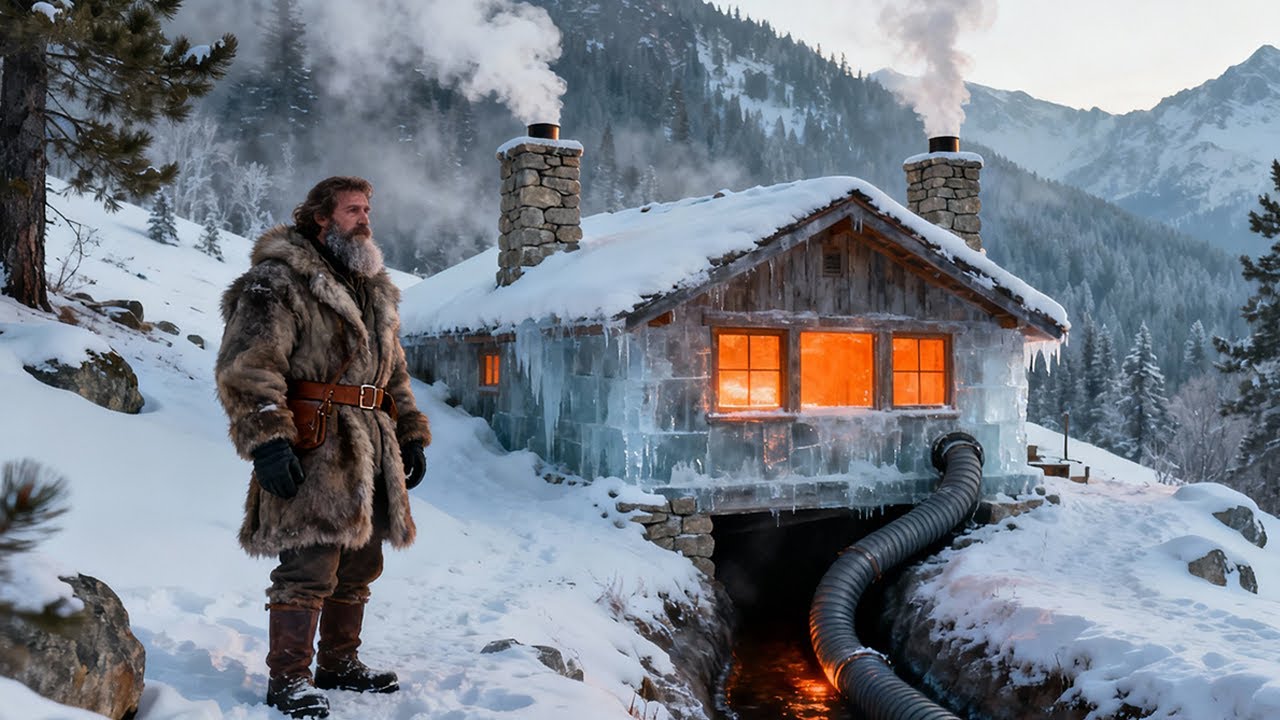 How One Mountain Man’s “Insane” Double Chimney Held His Cabin 34° Warmer All Winter
