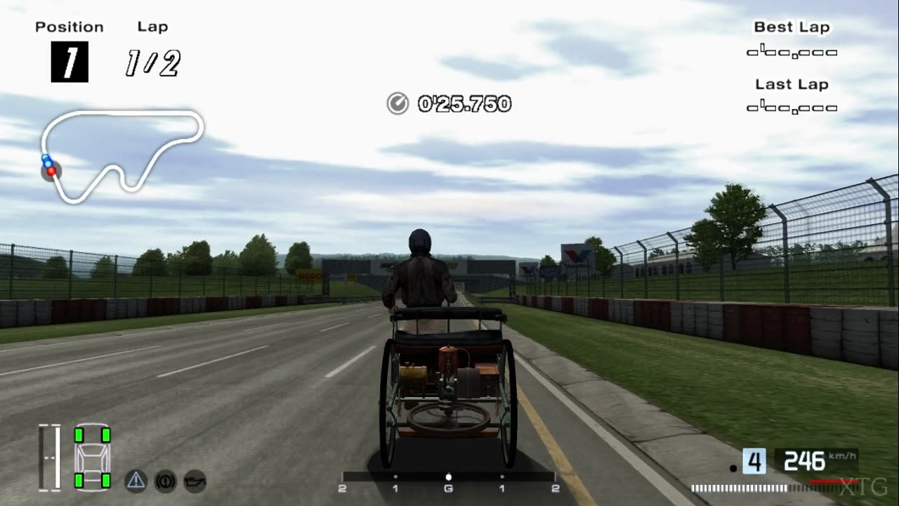 [#505] Gran Turismo 4 - Mercedes-Benz Patent Motor Wagen 1886 Hybrid PS2 Gameplay HD