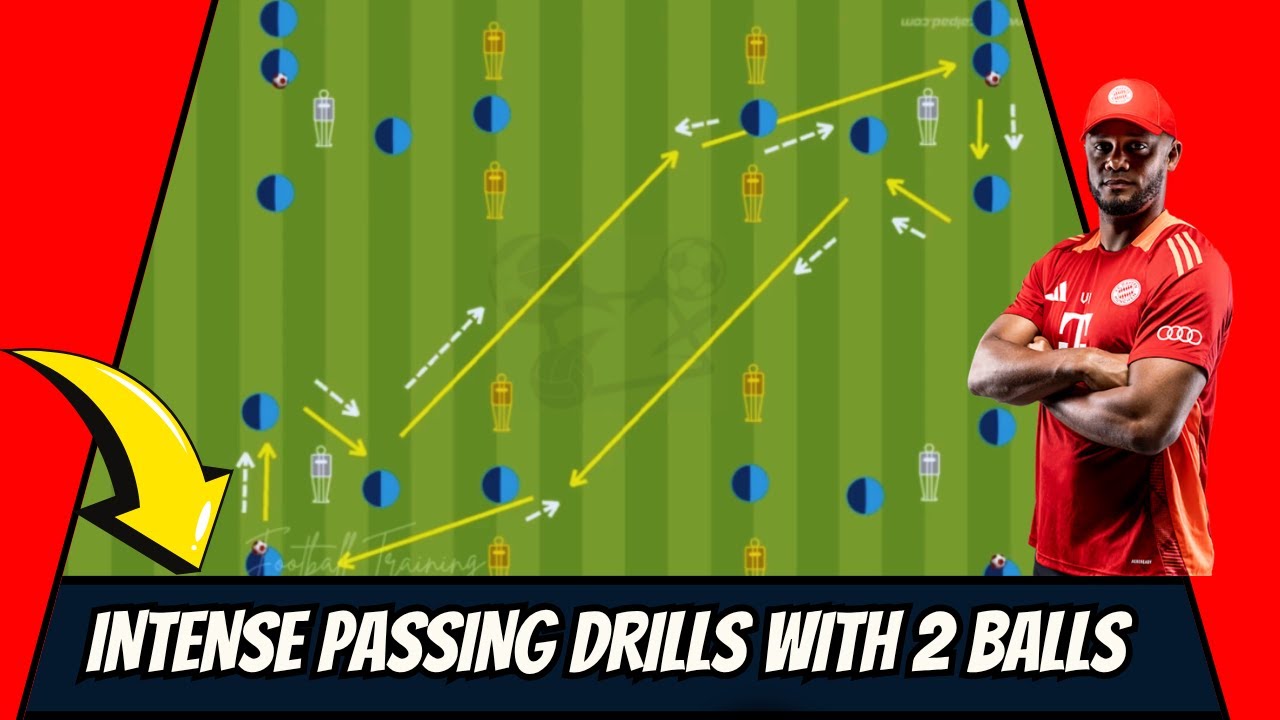 Intense Passing Drills With 2 Balls Used by FC Bayern Munich Players!