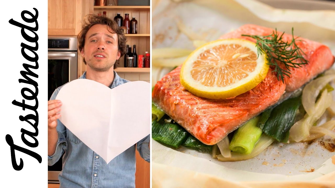 Easiest Salmon Ever (Salmon in Heart Shaped Parchment) | The Tastemakers-Frankie Celenza