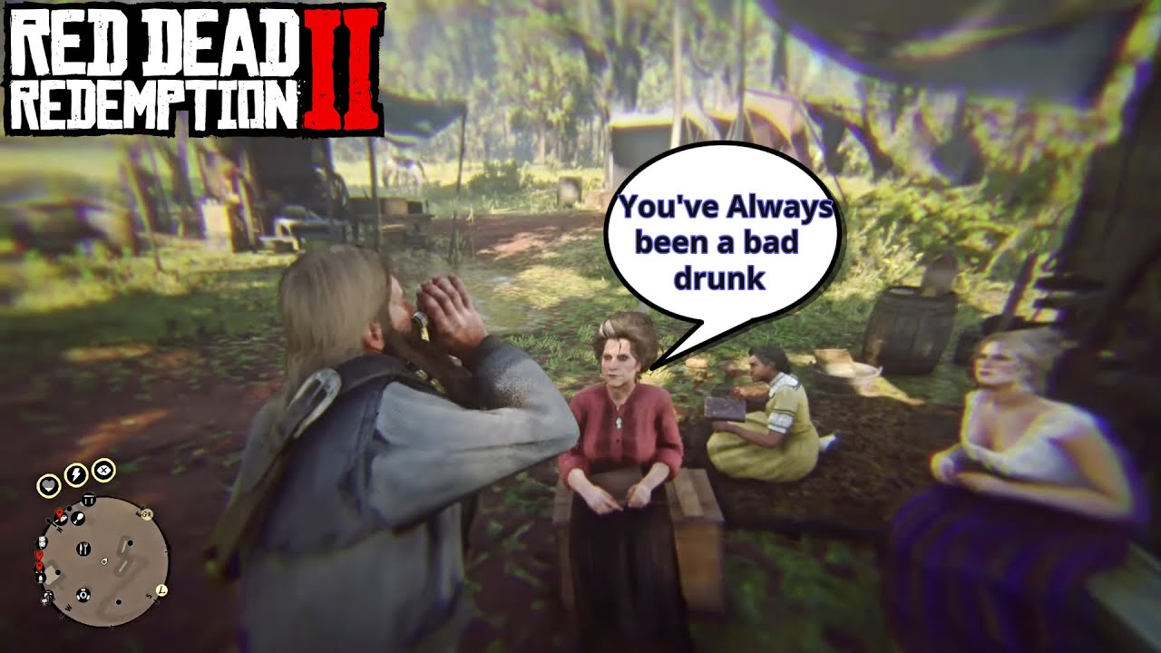 Drunk Arthur Antagonizing Camp Members - #rdr2