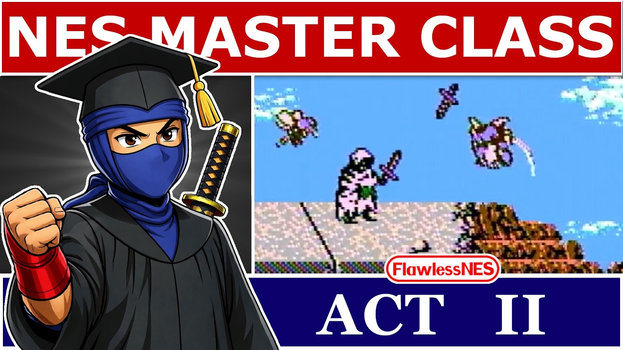 Руководство по прохождению NES Master Class – Ninja Gaiden (Акт 2) без получения урона.