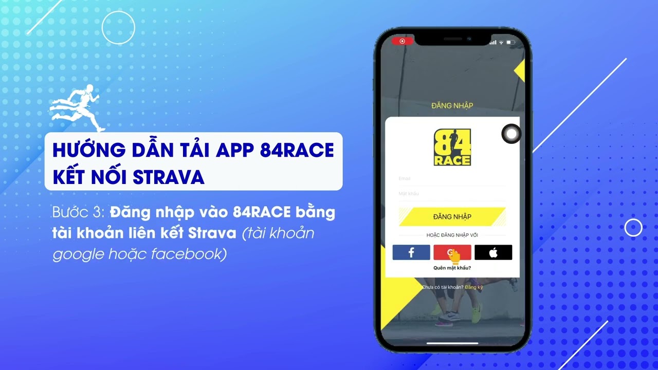 HƯỚNG DẪN TẢI APP 84RACE LI&Ecirc;N KẾT VỚI STRAVA