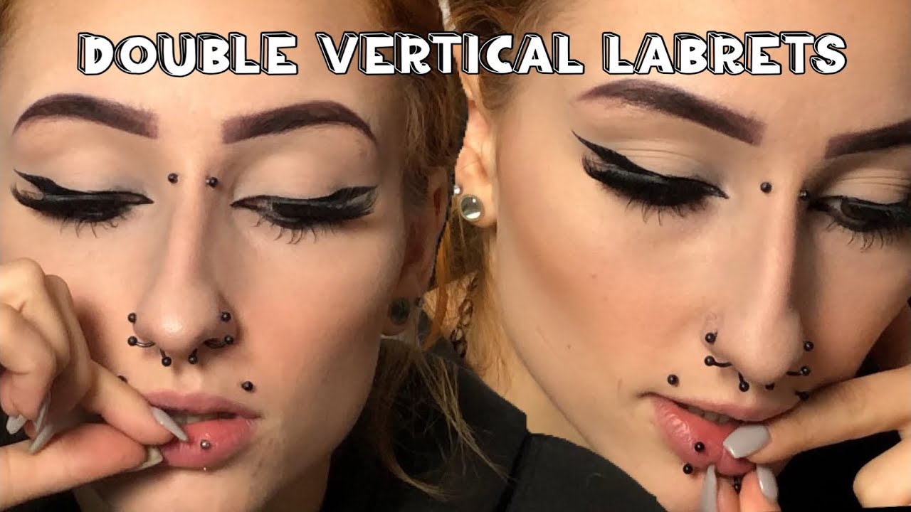 Changing My Double Vertical Labrets to Black Jewelry