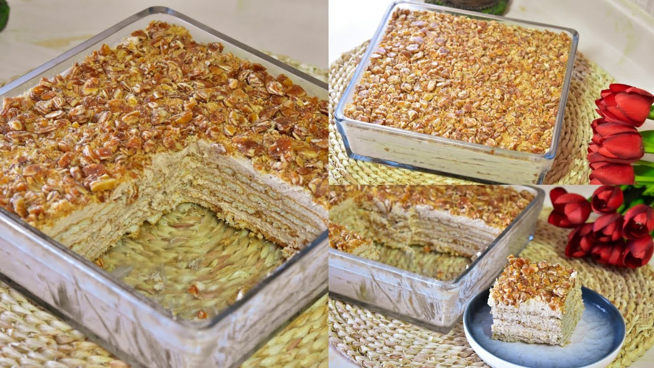 كيكة الكروكان البارده.. كيكة النسكافيه البارده مع الكروكان Cold Crokan cake Nescafe flavor of