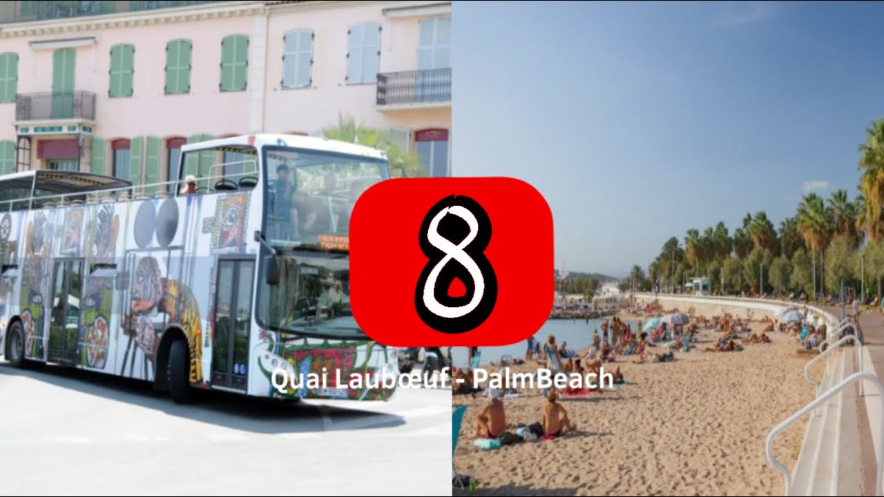 Bus à étage sur la Croisette à Cannes 