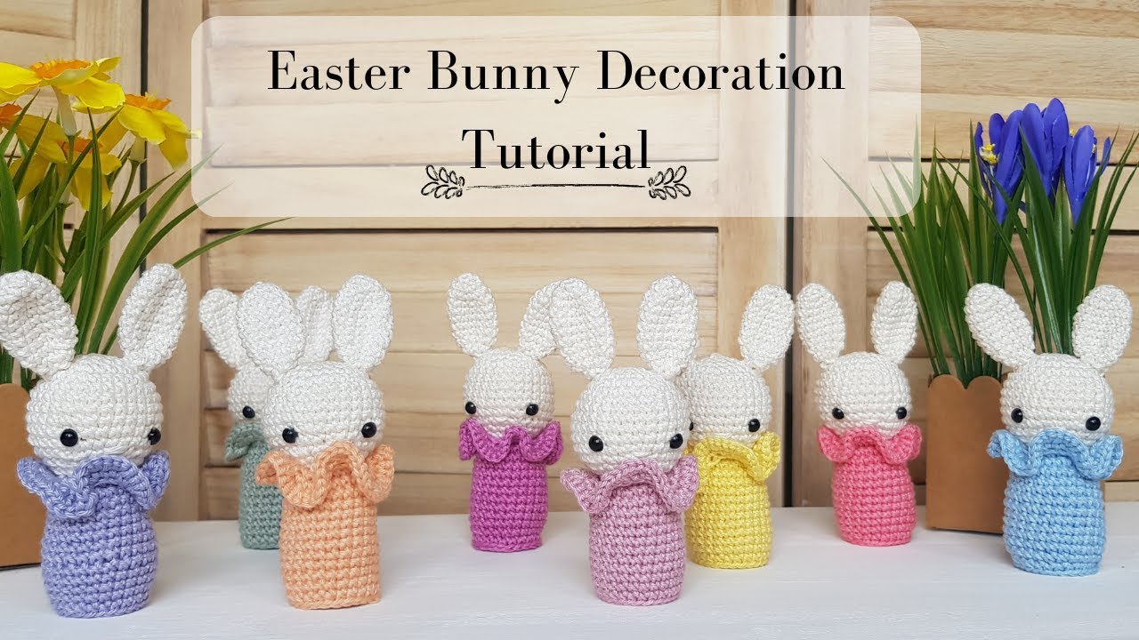 Crochet Bunny Peg Doll Décor/Easy Pattern