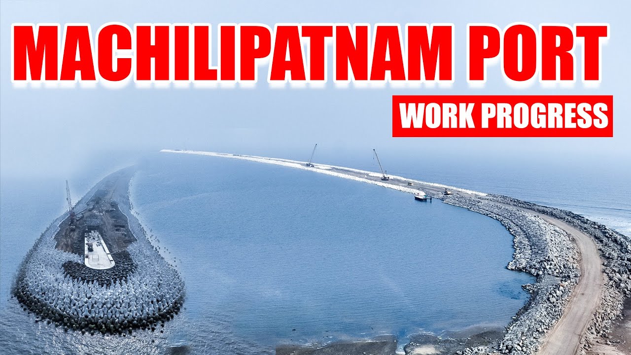 Laying off tetrapods completed at core area in Machilipatnam Port | Megha Engineering