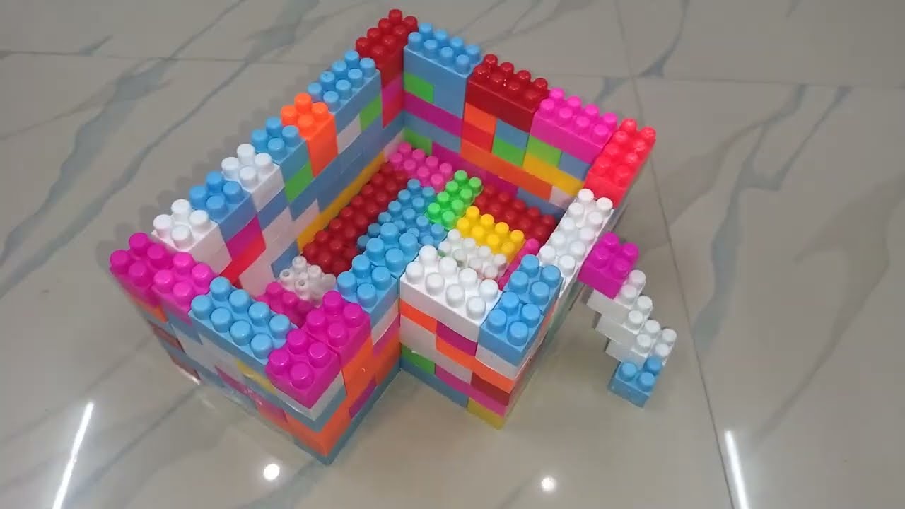 Satisfying diy swimming pool / ASMR building blocks / block game 