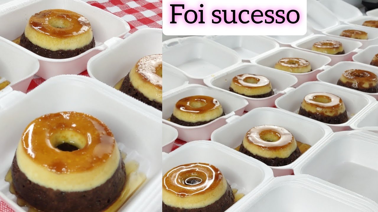 MINHA PRIMEIRA PRODUÇÃO DE MINI BOLO PUDIM 😍 FOI UM SUCESSO / FAÇA E VENDA 🤑