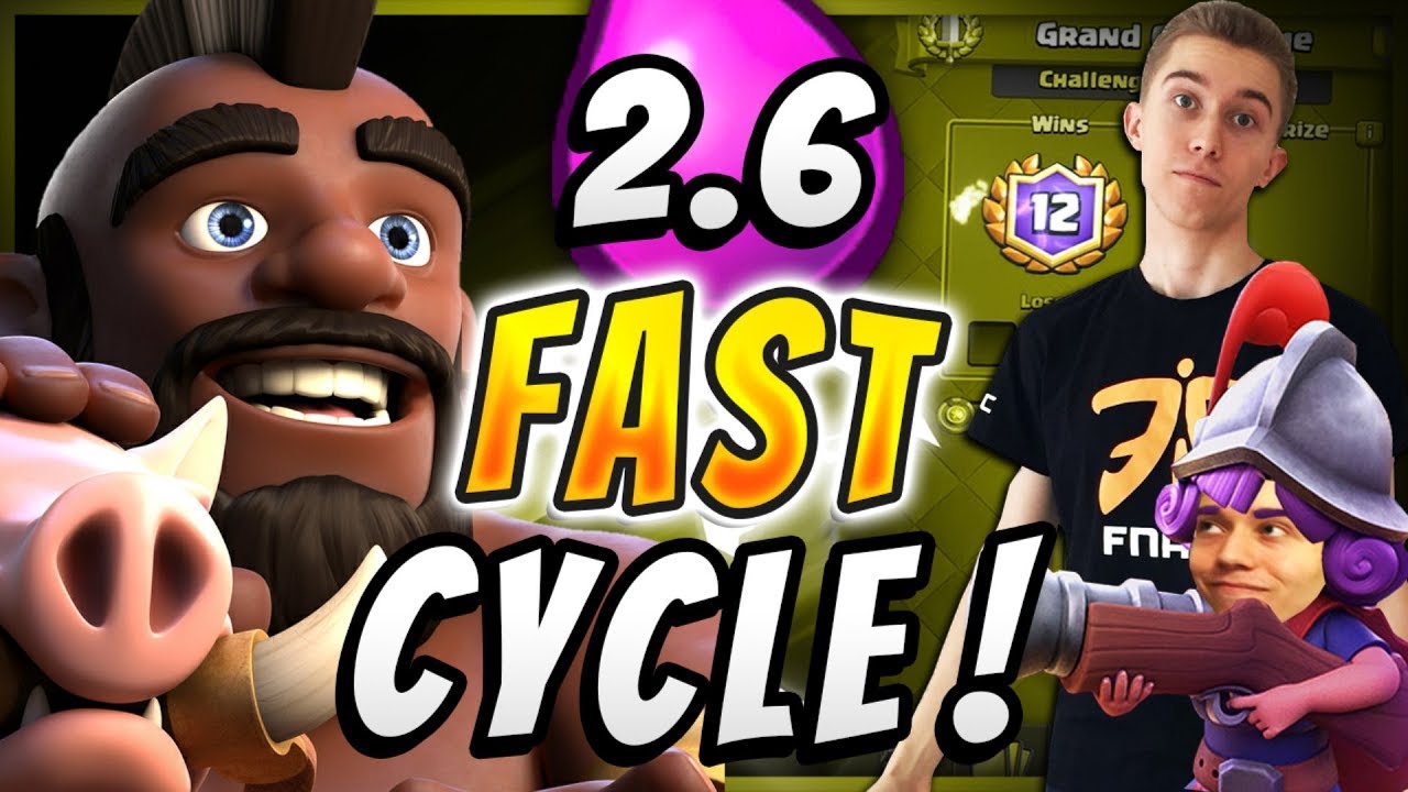 MY FAVORITE HOG RIDER DECK IN CLASH ROYALE! 2.6 HOG RIDER DECK!