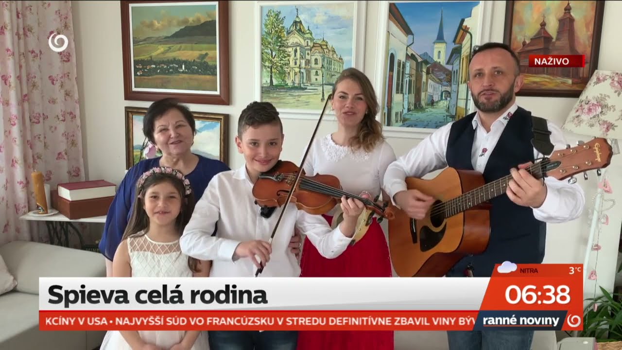 Ondrej Kandráč s rodinou - Ranné noviny TV JOJ 15.4.2021