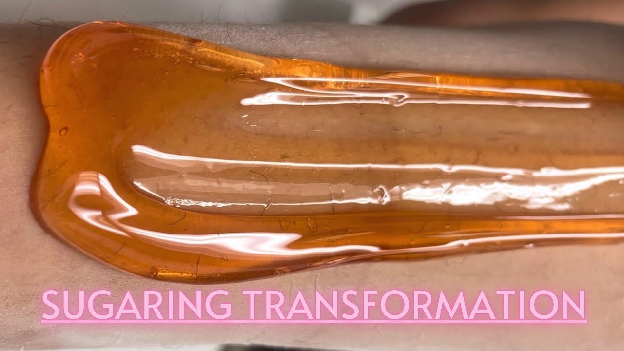 SUGAR WAX | SUGARING LEGS🍯 #sugarwax #waxing #satisfying #esthetician