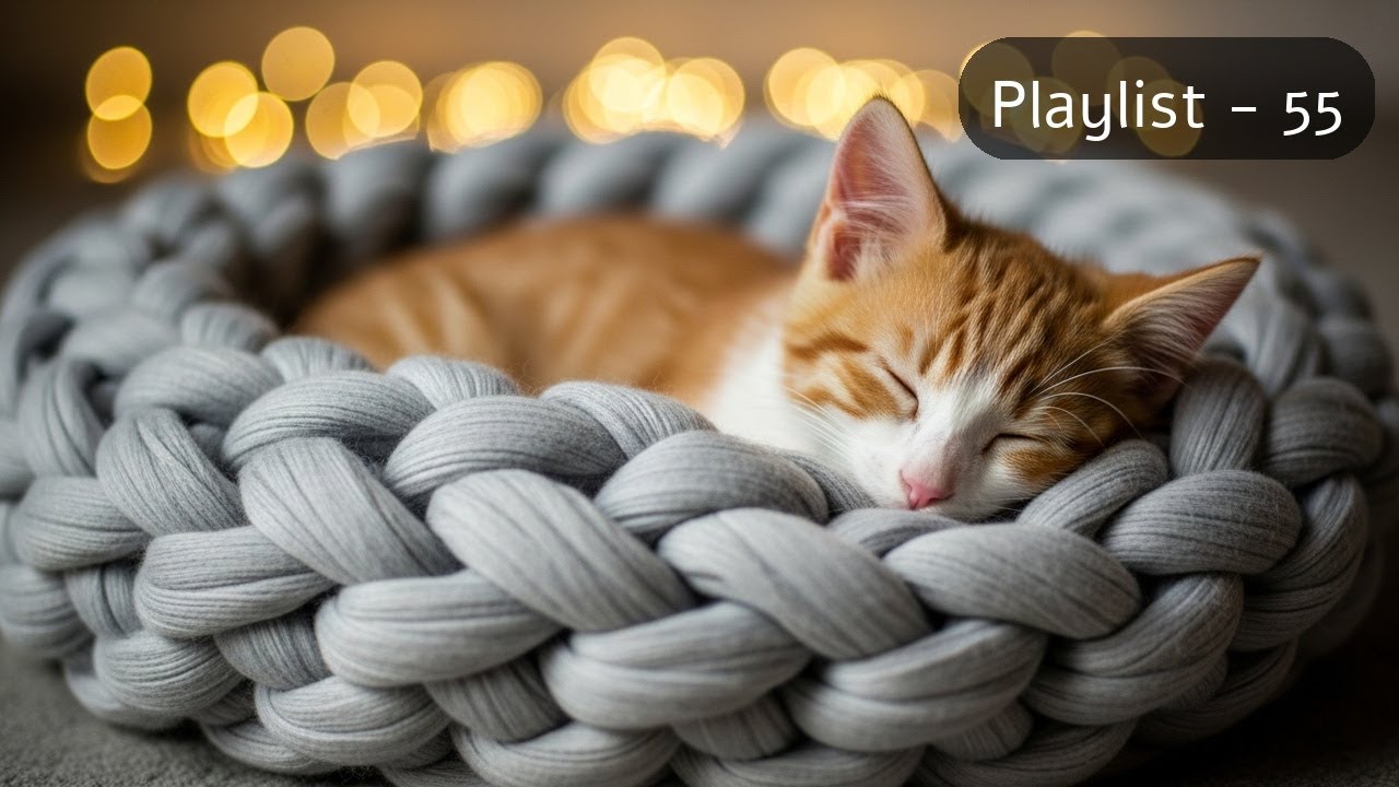 [Track - 55] Gentle Piano Sounds & Sleeping Kitten 🐾