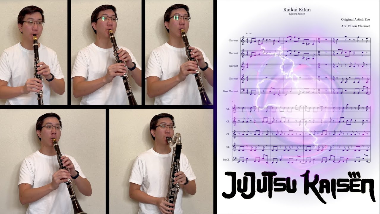 Kaikai Kitan - Jujutsu Kaisen [Clarinet Cover + free sheets]