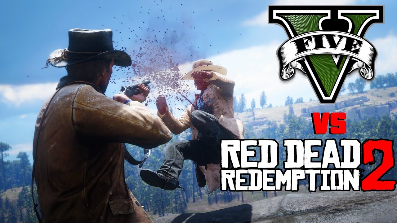 GTA 5 vs RDR2 - Euphoria Ragdoll Comparison (Vanilla Euphoria)