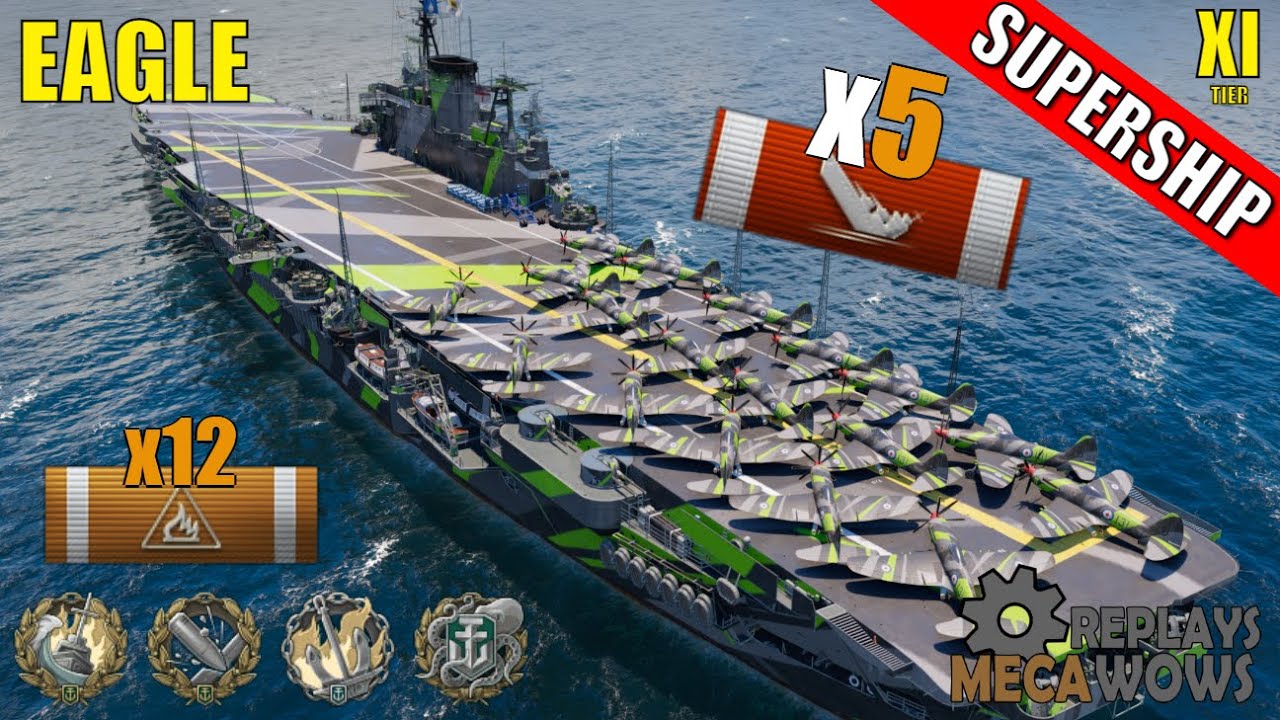 SUPERSHIP Eagle 5 Kills & 214k Damage | World of Warships Gameplay