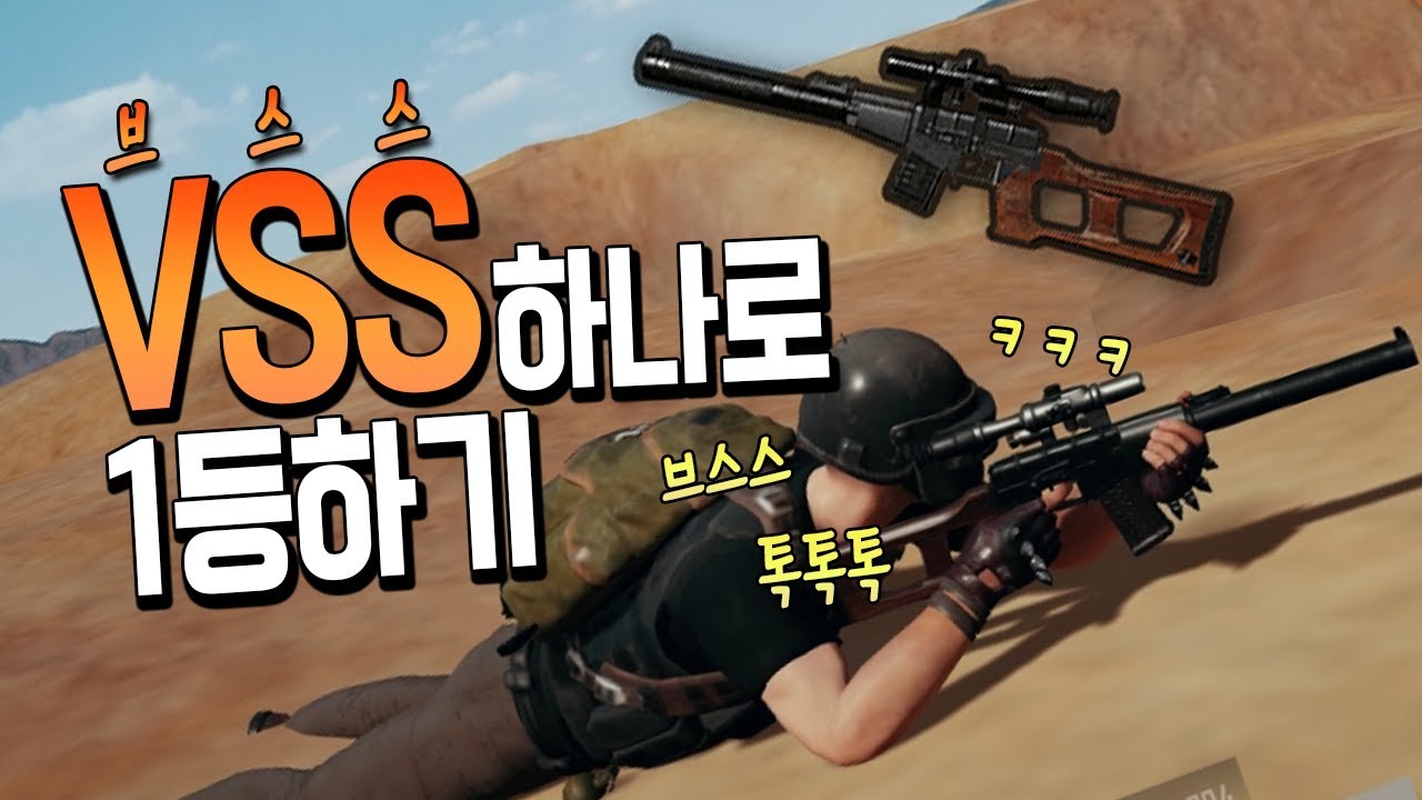 VSS 만 사용해서 우승하기? 이거를 한번에 성공! (배틀그라운드-PUBG) [연다])