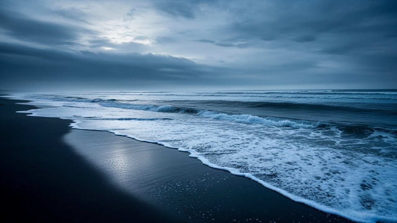 Soft Shore Sounds at Night 🌙🌊 6 Hours of Gentle Surf to Calm the Mind and Relax
