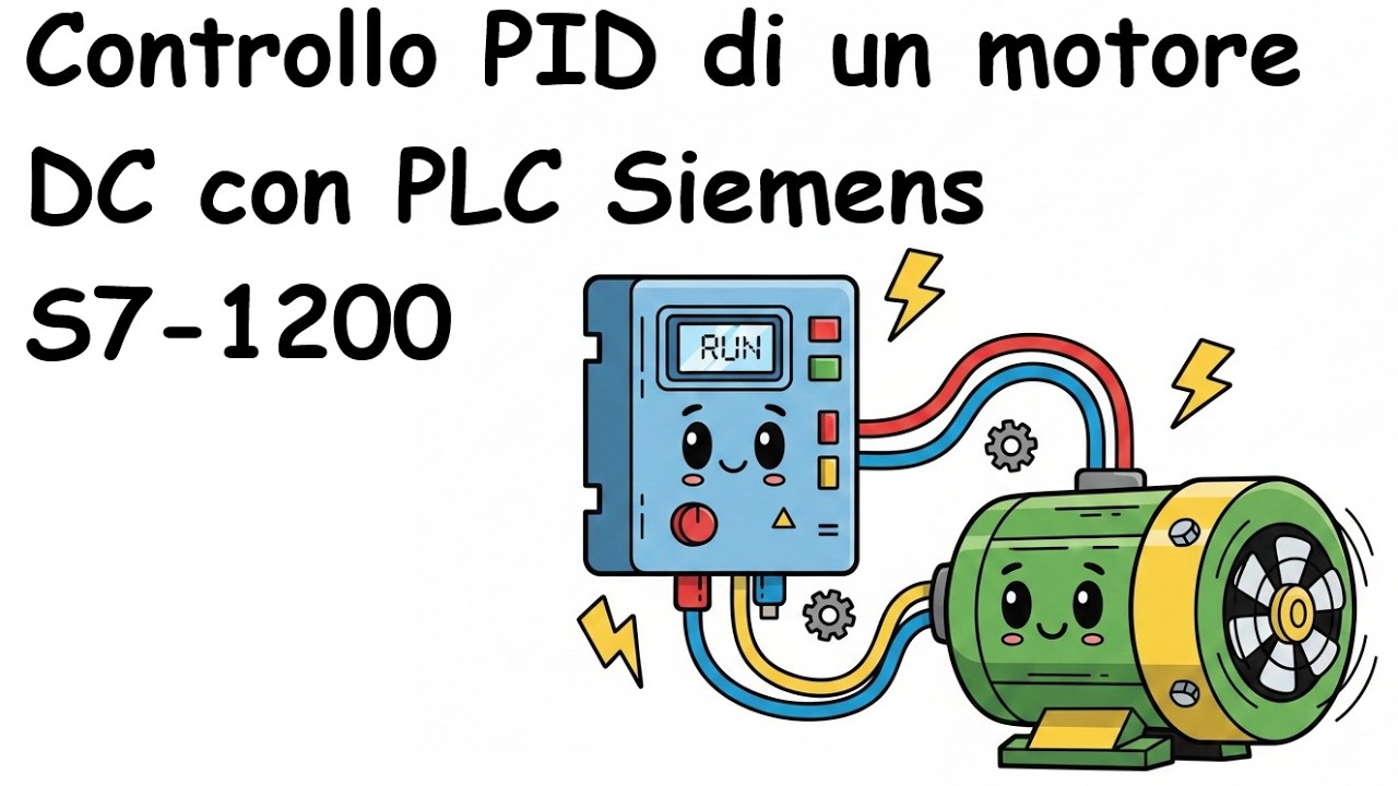Controllo PID di velocità di un motore DC con PLC Siemens e TIA Portal