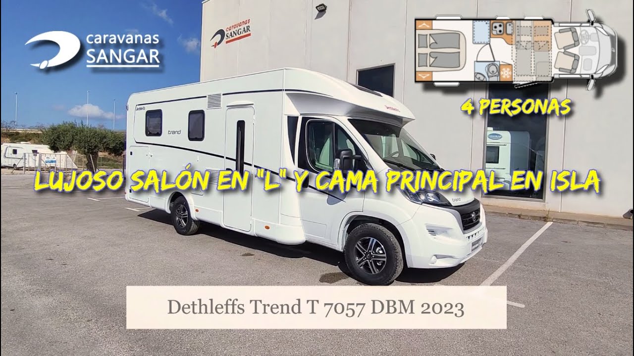 2023 Dethleffs Trend T 7057 DBM | Lujoso sal&oacute;n en L y cama principal en isla - CARAVANAS SANGAR