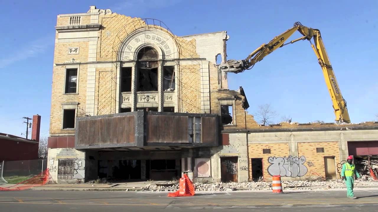 Eastown Theatre is demolished in Detroit.