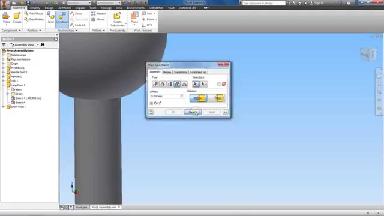 15. Constraining the Handle and Grounding the Pivot Box