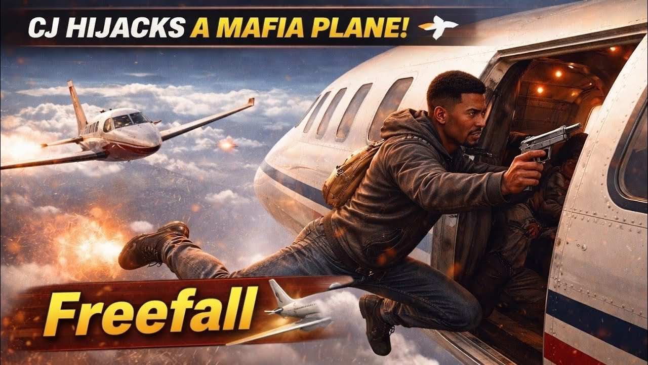 GTA San Andreas – Freefall Mission | CJ Hijacks Mafia Plane Mid-Air! ✈️🔥 (Full Gameplay) Part 82