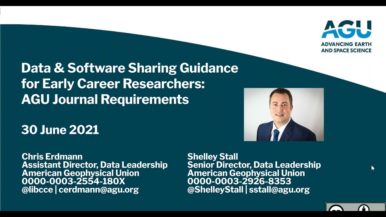 Data & Software Sharing Guidance for Early Career Researchers - AGU Journal Requirements