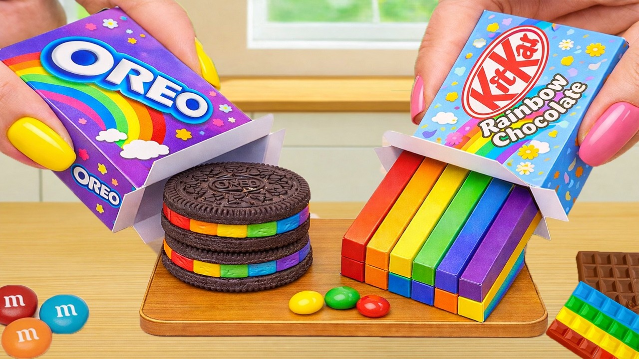 Satisfying Mini Cake Challenge & ASMR Dessert | 🍫ASMR Rainbow KITKAT vs OREO Chocolate Cake