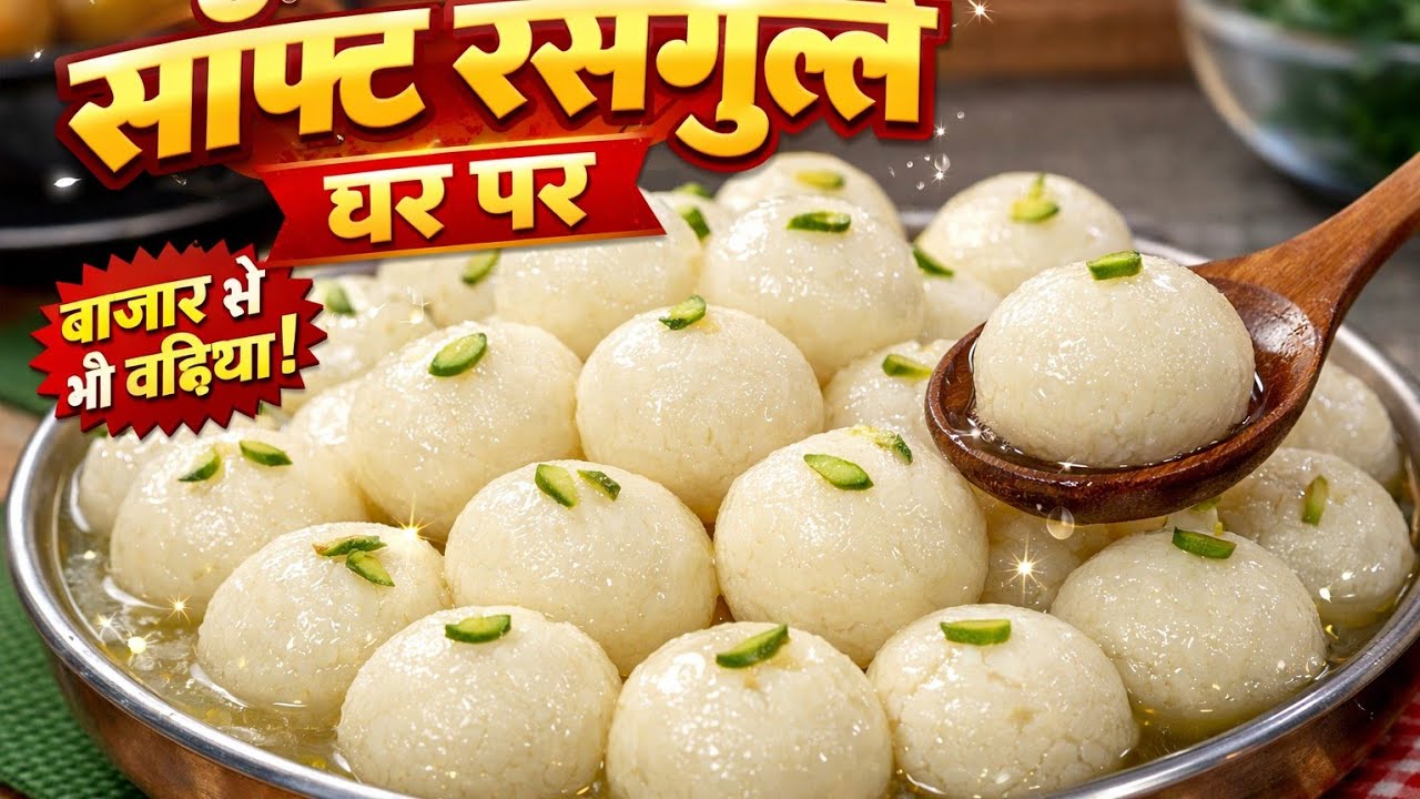 सिर्फ 2 चीजों से बनाएं बाजार जैसे मुलायम सफेद रसगुल्ले | स्पंजी छेना रसगुल्ला रेसिपी 