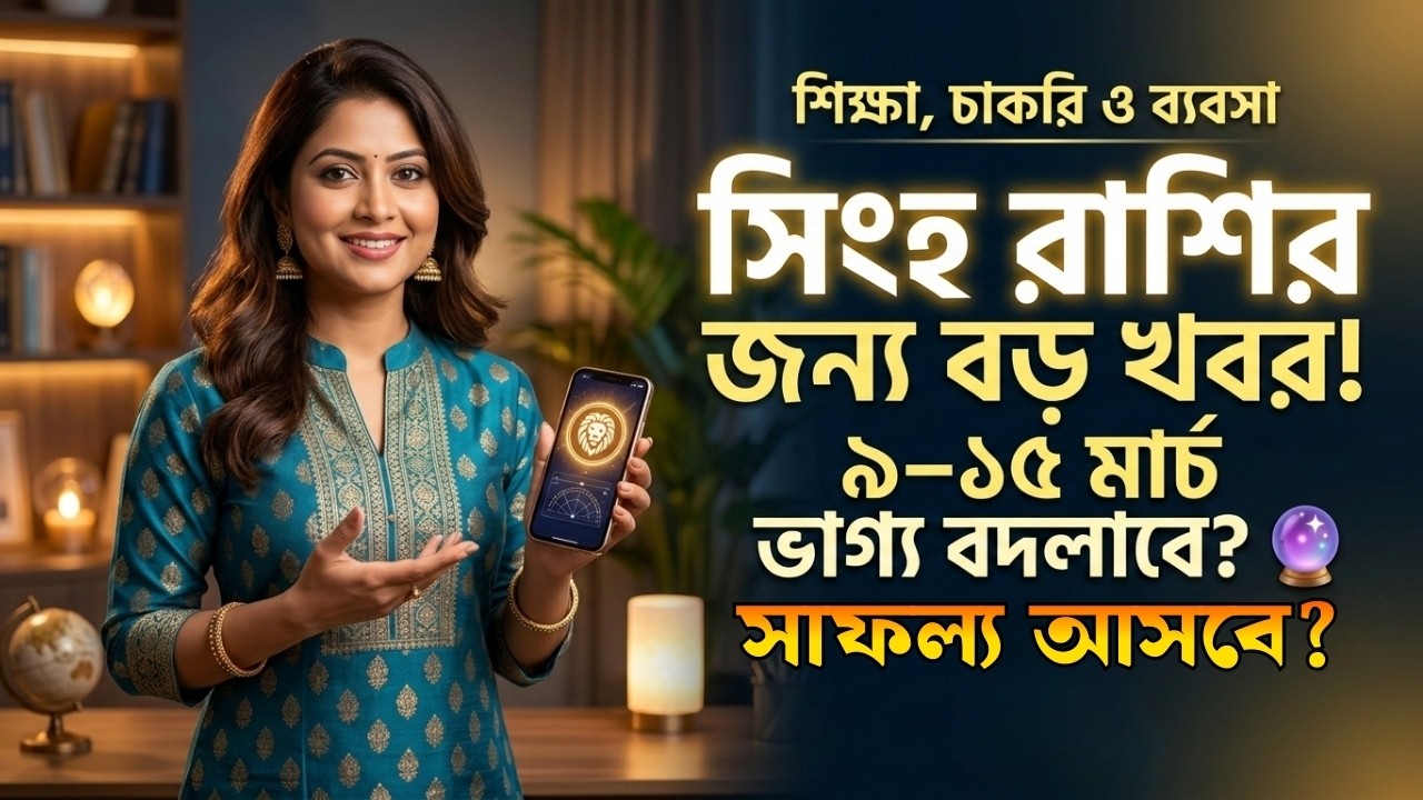 সিংহ রাশির ৯–১৫ মার্চ ২০২৬ | শিক্ষা, চাকরি ও ব্যবসার সাপ্তাহিক রাশিফল | Leo Weekly Horoscope