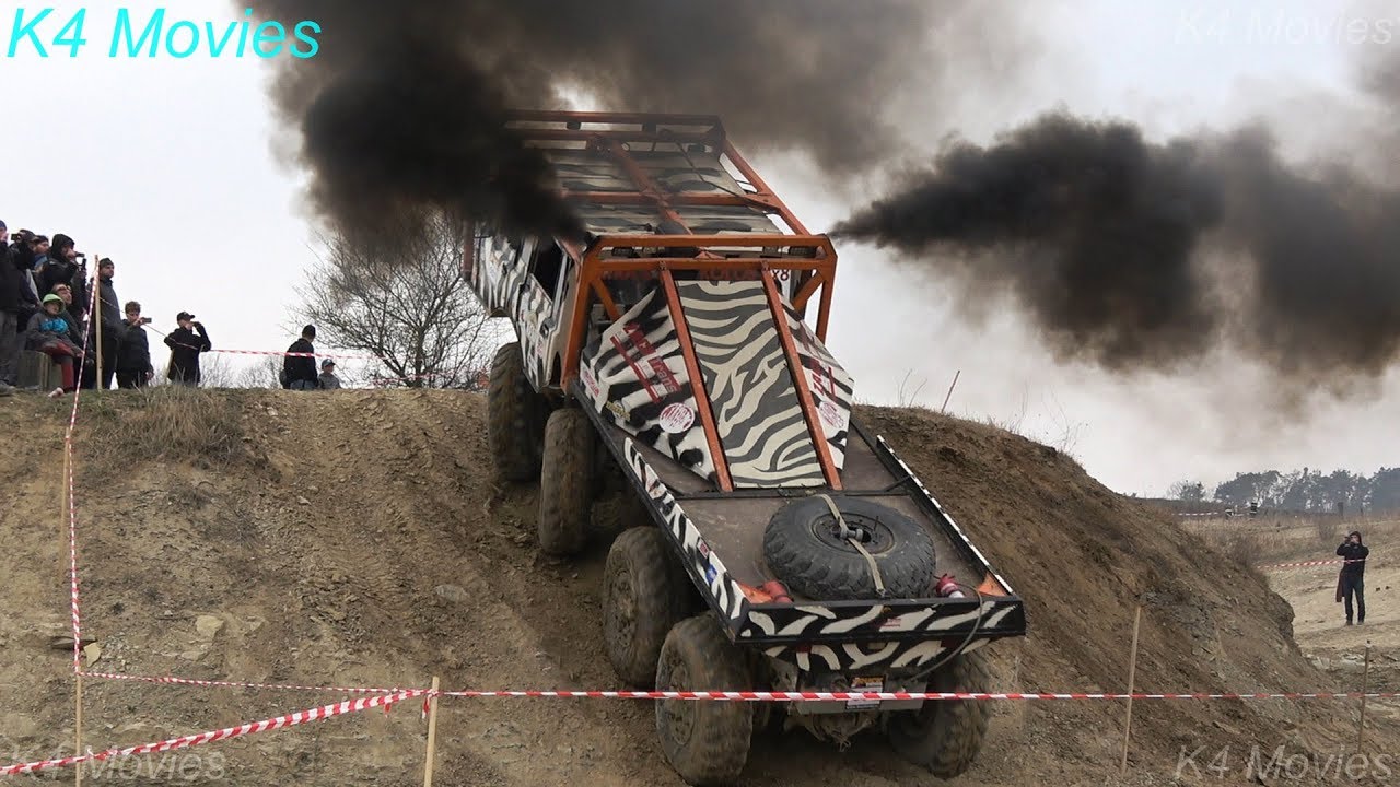 8x8 Tatra truck painted as zebra in Truck trial | Milovice, Czechia 2018 | participant no. 557