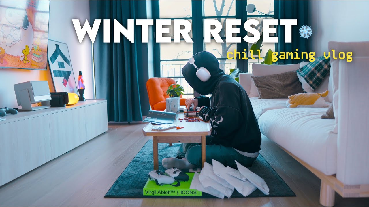 chill weekend reset at home while it&rsquo;s cold outside | winter gaming vlog ☁️❄️