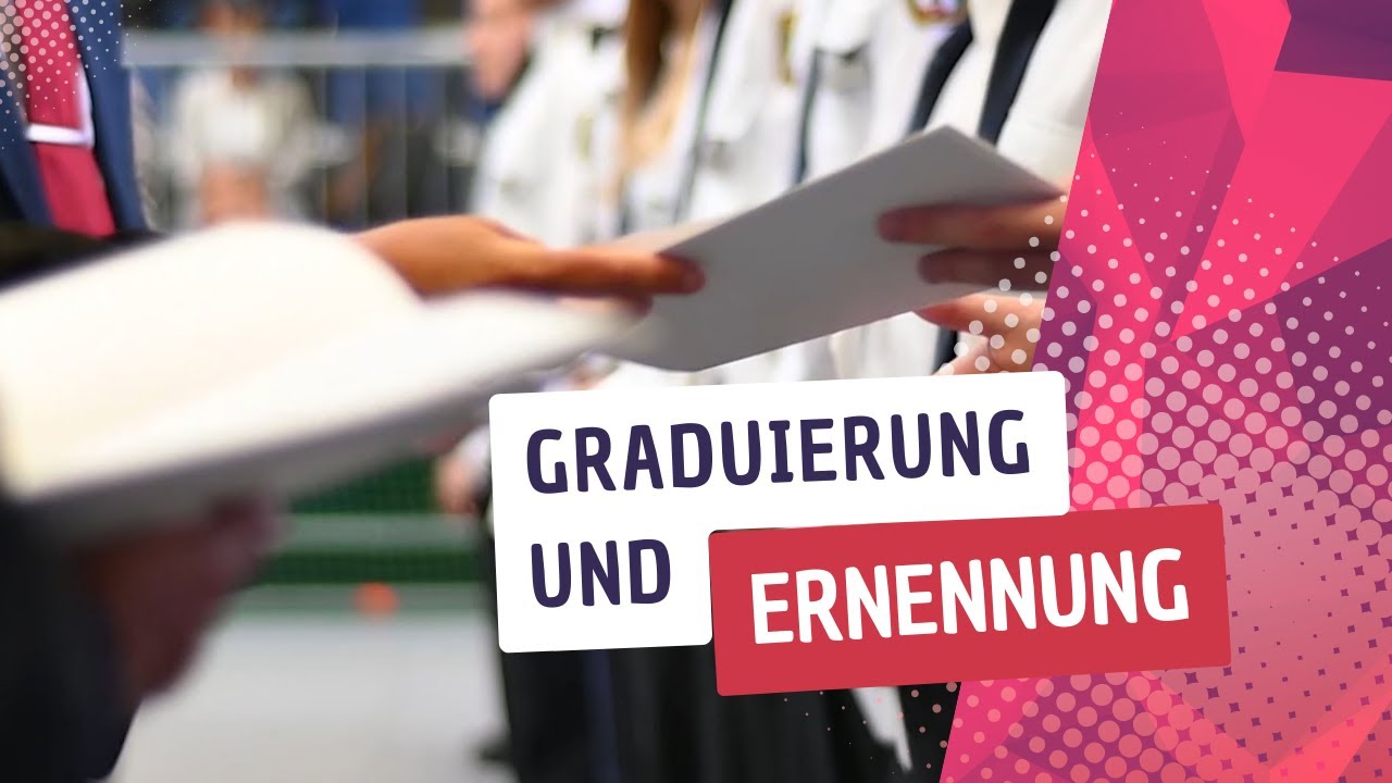 Die Graduierung und Ernennung! Endlich keine 