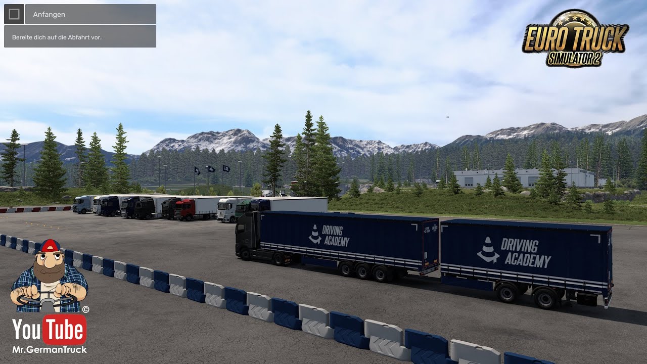 Euro Truck Simulator 2 - Driving Academy Double Trailer Handling