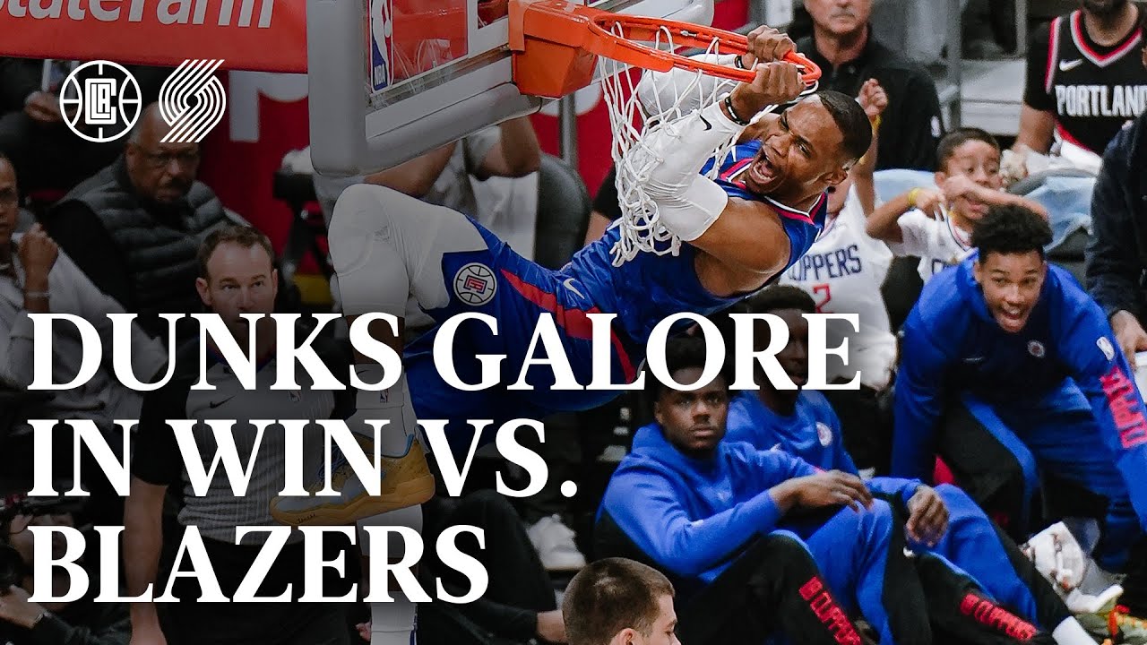Dunks Galore In Win vs Blazers | LA Clippers