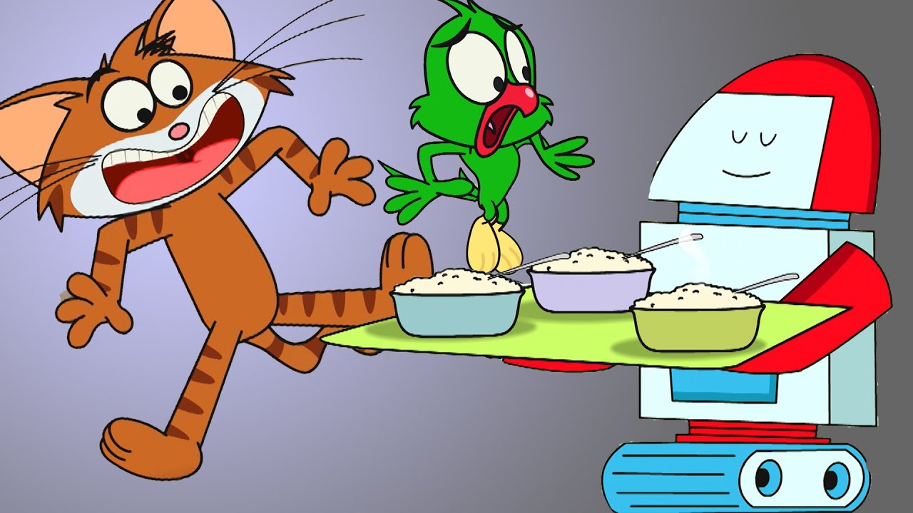 Cartoon Cat For Kids | Robot maid 🤖 Cat Vs Robot  | Full Episode | Cat & Keet #cartoon